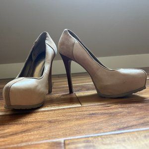 Guess Tan Platform Heels